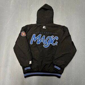 Vintage 90s Orlando magic starter hooded puffer jacket